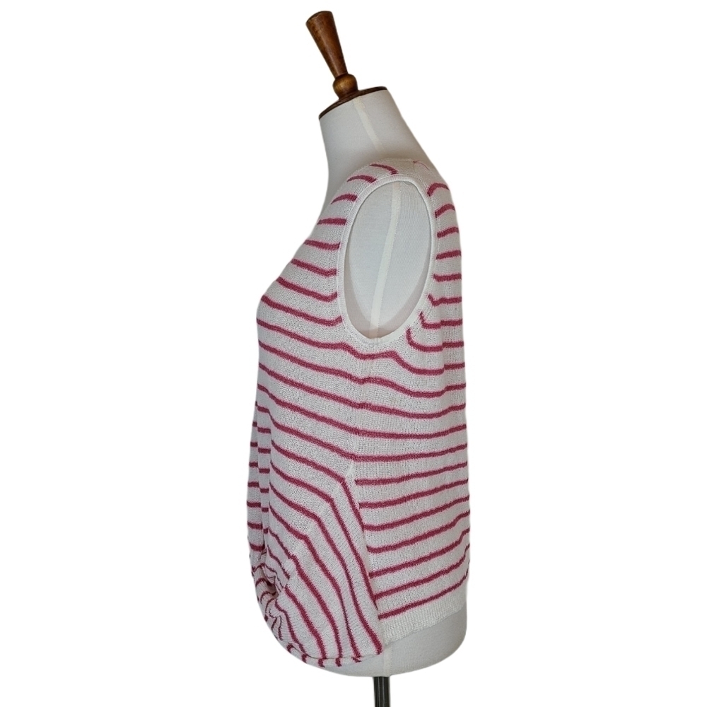 Splendid Stripe Cotton Pink White Tank Top Medium NWT - Picture 4 of 9